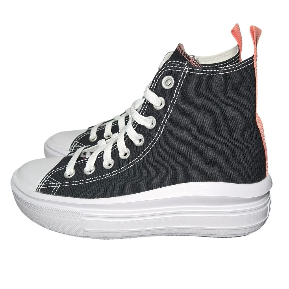 Converse Chuck Taylor All Star Move High Top Platform Sneakers Black Kids 5Y/7W